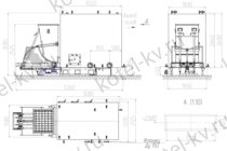 Чертеж котла КВм 2500 кВт с ТШПМ